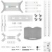 Стойка для телевизора Onkron TS1351 белый 32"-65" макс.50кг напольный мобильный