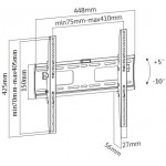Кронштейн для телевизора Ultramounts UM841T черный 32"-55" макс.50кг настенный наклон