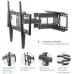 Кронштейн для телевизора Kromax OPTIMA-409 черный 32"-65" макс.45кг настенный поворотно-выдвижной и наклонный