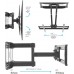 Кронштейн для телевизора Arm Media COBRA-51 черный 32"-60" макс.35кг настенный поворотно-выдвижной и наклонный