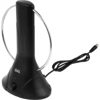Антенна телевизионная Gal AR-460 25дБ активная черный каб.:1.5м