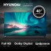 Телевизор LED Hyundai 40" H-LED40BT4100 Frameless черный FULL HD 60Hz DVB-T2 DVB-C DVB-S2