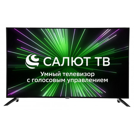 Телевизор LED SunWind 50" SUN-LED50XU11 Салют ТВ черный 4K Ultra HD 60Hz DVB-T DVB-T2 DVB-C DVB-S DVB-S2 WiFi Smart TV