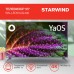 Телевизор LED Starwind 55" SW-LED55UG400 Яндекс.ТВ стальной 4K Ultra HD 60Hz DVB-T DVB-T2 DVB-C DVB-S DVB-S2 USB WiFi Smart TV