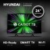 Телевизор LED Hyundai 24" H-LED24BS5001 Салют ТВ черный HD 60Hz DVB-T DVB-T2 DVB-C DVB-S DVB-S2 USB WiFi Smart TV
