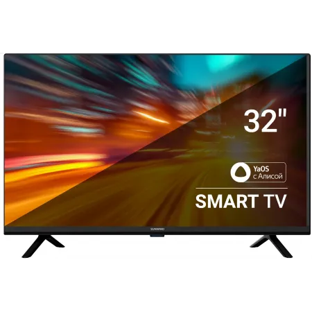 Телевизор LED SunWind 32" SUN-LED32XS300 Яндекс.ТВ черный HD 60Hz DVB-T DVB-T2 DVB-C DVB-S DVB-S2 USB Smart TV