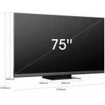 Телевизор QLED Hisense 75" 75U8HQ черный 4K Ultra HD 120Hz DVB-T DVB-T2 DVB-C DVB-S DVB-S2 WiFi Smart TV