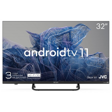 Телевизор LED Kivi 32" 32F750NB черный FULL HD 60Hz DVB-T DVB-T2 DVB-C USB WiFi Smart TV
