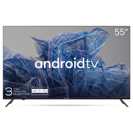 Телевизор LED Kivi 55" 55U740NB Android TV черный 4K Ultra HD 60Hz DVB-T DVB-T2 DVB-C USB WiFi Smart TV