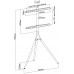 Подставка для телевизора Cactus CS-ST1246BKWN черный/орех 45"-65" макс.32кг напольный