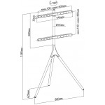 Подставка для телевизора Cactus CS-ST1246WTBCH белый/береза 45"-65" макс.32кг напольный