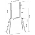 Подставка для телевизора Cactus CS-ST3644BKWN черный/орех 43"-65" макс.40кг напольный