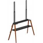 Подставка для телевизора Cactus CS-ST3647BKWN черный/орех 49"-75" макс.40кг напольный