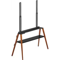 Подставка для телевизора Cactus CS-ST3647BKWN черный/орех 49"-75" макс.40кг напольный