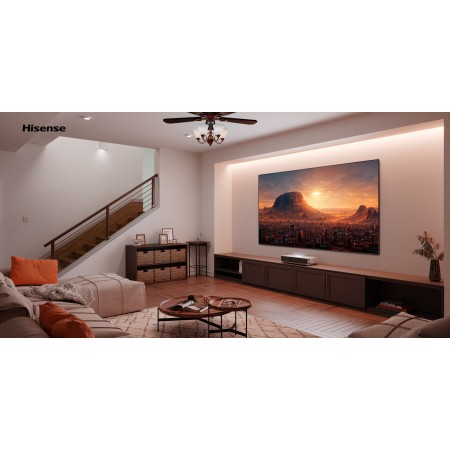 Телевизор Laser Hisense 100" Laser TV 100L5H серебристый 4K Ultra HD 60Hz DVB-T DVB-T2 DVB-C DVB-S DVB-S2 USB WiFi Smart TV