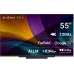 Телевизор LED Digma Pro 55" UHD 55C Google TV Frameless черный/черный 4K Ultra HD 120Hz HSR DVB-T DVB-T2 DVB-C DVB-S DVB-S2 USB WiFi Smart TV