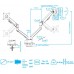 Кронштейн для мониторов Arm Media LCD-T36 серебристый 15"-34" макс.9кг настольный поворот и наклон верт.перемещ.