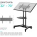 Стойка для телевизора Onkron TS1350 черный 32"-70" макс.45кг напольный мобильный