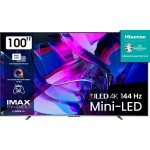 Телевизор QLED Hisense 100" 100U7KQ темно-серый 4K Ultra HD 120Hz DVB-T DVB-T2 DVB-C DVB-S DVB-S2 USB WiFi Smart TV
