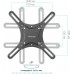Кронштейн для телевизора Kromax CORBEL-4 черный 15"-42" макс.25кг настенный поворот и наклон