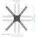 Кронштейн для телевизора Kromax CORBEL-6 черный 22"-65" макс.30кг настенный поворот и наклон