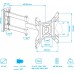 Кронштейн для телевизора Arm Media LCD-205 черный 14"-42" макс.25кг настенный поворот и наклон