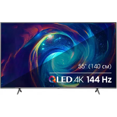 Телевизор QLED Hisense 55" 55E7KQ PRO темно-серый 4K Ultra HD 120Hz DVB-T DVB-T2 DVB-C DVB-S DVB-S2 USB WiFi Smart TV