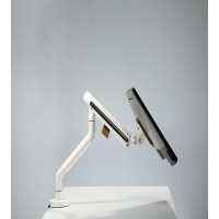 Кронштейн для мониторов Ultramounts UM725W белый 17"-32" макс.9кг крепление к столешнице поворот и наклон Кронштейн для мониторов Ultramounts UM725W белый 17"-32" макс.9кг крепление к столешнице поворот и наклон