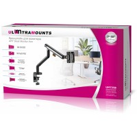 Кронштейн для мониторов Ultramounts UM725B черный 17"-32" макс.9кг крепление к столешнице поворот и наклон