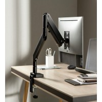 Кронштейн для мониторов Ultramounts UM730 черный 17"-45" макс.16кг крепление к столешнице поворот и наклон