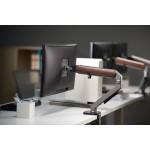Кронштейн для мониторов Ultramounts UM734WD серый/коричневый 17"-27" макс.7кг крепление к столешнице поворот и наклон
