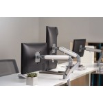 Кронштейн для мониторов Ultramounts UM735SIL серый/серебристый 17"-27" макс.7кг крепление к столешнице поворот и наклон