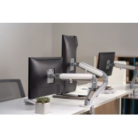 Кронштейн для мониторов Ultramounts UM735SIL серый/серебристый 17"-27" макс.7кг крепление к столешнице поворот и наклон
