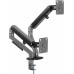 Кронштейн для мониторов Ultramounts UM735BL черный/серый 17"-27" макс.7кг крепление к столешнице поворот и наклон