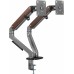 Кронштейн для мониторов Ultramounts UM735WD серый/коричневый 17"-27" макс.7кг крепление к столешнице поворот и наклон