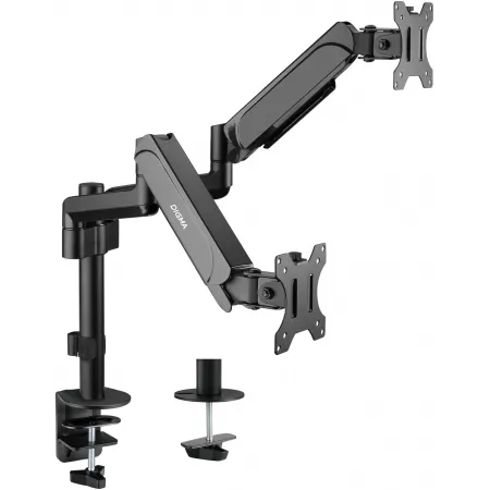 Кронштейн для мониторов ЖК Digma D-MM202D черный 17"-32" макс.9кг крепление к столешнице поворот и наклон