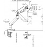 Кронштейн для мониторов Ultramounts UM732BR коричневый 17"-32" макс.8кг настольный поворот и наклон