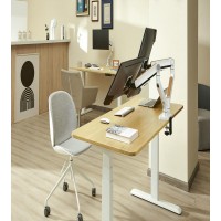 Кронштейн для мониторов Ultramounts UM733W белый 17"-32" макс.8кг настольный поворот и наклон