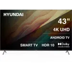 Телевизор LED Hyundai 43" H-LED43BU7009 Android TV Frameless черный/черный 4K Ultra HD 60Hz MEMC DVB-T DVB-T2 DVB-C DVB-S DVB-S2 USB WiFi Smart TV