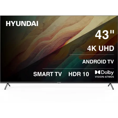 Телевизор LED Hyundai 43" H-LED43BU7009 Android TV Frameless черный/черный 4K Ultra HD 60Hz MEMC DVB-T DVB-T2 DVB-C DVB-S DVB-S2 USB WiFi Smart TV