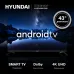 Телевизор LED Hyundai 43" H-LED43BU7009 Android TV Frameless черный/черный 4K Ultra HD 60Hz MEMC DVB-T DVB-T2 DVB-C DVB-S DVB-S2 USB WiFi Smart TV