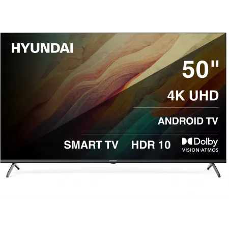 Телевизор LED Hyundai 50" H-LED50BU7009 Android TV Frameless черный 4K Ultra HD 60Hz MEMC DVB-T DVB-T2 DVB-C DVB-S DVB-S2 USB WiFi Smart TV