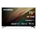 Телевизор LED Hyundai 75" H-LED75BU7009 Android TV Frameless черный 4K Ultra HD 60Hz DVB-T DVB-T2 DVB-C DVB-S DVB-S2 USB WiFi Smart TV
