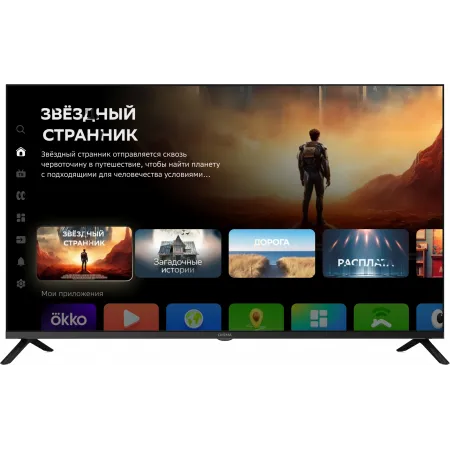 Телевизор LED Digma 43" DM-LED43UBB40 Салют ТВ Frameless Metal черный 4K Ultra HD 60Hz DVB-T DVB-T2 DVB-C DVB-S DVB-S2 USB WiFi Smart TV