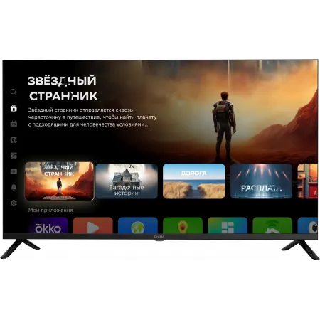 Телевизор LED Digma 40" DM-LED40SBB36 Салют ТВ Frameless Metal черный FULL HD 60Hz DVB-T DVB-T2 DVB-C DVB-S DVB-S2 USB WiFi Smart TV