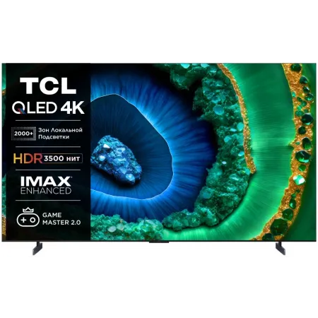 Телевизор QLED TCL 85" 85C855 черный 4K Ultra HD 120Hz DVB-T DVB-T2 DVB-C DVB-S DVB-S2 USB WiFi Smart TV