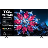 Телевизор QLED TCL 85" 85C655PRO черный 4K Ultra HD 60Hz DVB-T DVB-T2 DVB-C DVB-S DVB-S2 USB WiFi Smart TV