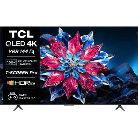 Телевизор QLED TCL 85" 85C655PRO черный 4K Ultra HD 60Hz DVB-T DVB-T2 DVB-C DVB-S DVB-S2 USB WiFi Smart TV