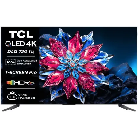 Телевизор QLED TCL 55" 55C655PRO черный 4K Ultra HD 60Hz DVB-T DVB-T2 DVB-S DVB-S2 USB WiFi Smart TV