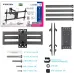 Кронштейн для телевизора Kromax CORBEL-10 титан 32"-75" макс.45кг настенный поворот и наклон